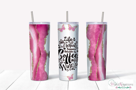 Life is What Happens 20 oz Skinny Tumbler