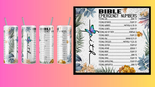 Bible Emergency Numbers 20 oz Tumbler